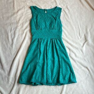 B. Darlin Turquoise Lace Dress